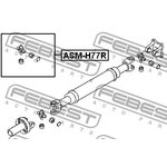 ASM-H77R, Крестовина карданного вала заднего 27x75.5