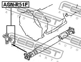 Фото 1/10 ASNR51F, Крестовина_Nissan Pathfinder R51M 05-