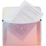 Папка-конверт на кнопке А4 Attache Selection Rainbow,текст окант,РР 400мкм