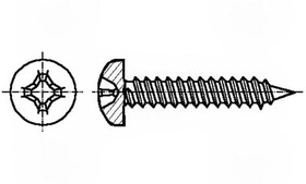 B3.5X45/BN695, Винт, 3,5x45, Головка: цилиндрическая, Phillips, BN: 695, DIN: 7981C