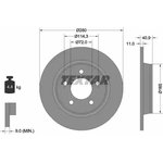 92130600, Диск тормозной MAZDA,MAZDA (CHANGAN) 3 (BK),3 Stufenheck (BK),3 Saloon ...