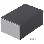 382.18, Shell case 38 104x160x69.5mm Aluminium Black / Silver IP40