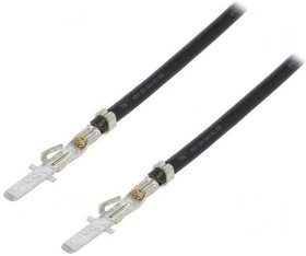 Фото 1/2 0797582041, Cable Assembly UL 1061 0.15m 16AWG Terminal to Terminal 1 to 1 POS M-M Crimp-Crimp Sabre Bag