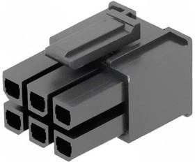 Фото 1/6 1700010106, Кожух разъема вилка 6 контакт(ов) 5.7мм обжим кабеля серия Mini-Fit Jr пакет