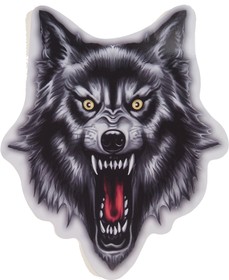 05922/054308, Наклейка виниловая вырезанная "Волк" №2 13х16см полноцветная AUTOSTICKERS