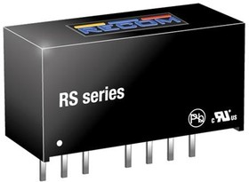 RS-0505S/H3, Isolated DC/DC Converters - Through Hole 2W DC/DC 3kV REG 2:1 4.5-9Vin 5Vout