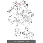 1K0129684AE, Воздуховод в корпус фильтра AUDI A3,SEAT