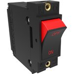 AC1-B0-34-610-1G1-C, Circuit Breakers 1-pole, Two Color Curved Visi-Rocker ...