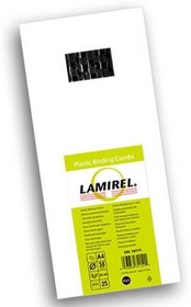 Фото 1/2 LA-78777, Пружины для переплета пластиковые Lamirel, 38 мм. Цвет: черный, 25 шт в упаковке.