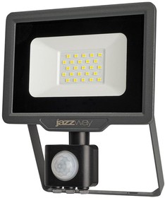 Фото 1/5 Прожектор светодиодный PFL-C3 SENSOR 20Вт 6500К IP65 ДО закален. прозр. стекло Pro JazzWay 5026926A