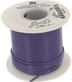 Фото 1/3 1553 VI005, 1553 Series Purple 0.52 mm² Hook Up Wire, 20 AWG, 10/0.25 mm, 30m, PVC Insulation