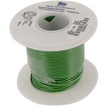 1550 GR005, Hook-up Wire 24AWG 7/32 PVC 100ft SPOOL GREEN
