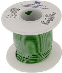 Фото 1/3 1550 GR005, Hook-up Wire 24AWG 7/32 PVC 100ft SPOOL GREEN
