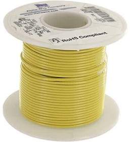 Фото 1/4 1551 YL005, 1551 Series Yellow 0.33 mm² Hook Up Wire, 22 AWG, 7/0.25 mm, 30m, PVC Insulation