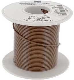 Фото 1/2 1550 BR005, Провод; HookUp Wire PVC; многопров; Cu; 24AWG; коричневый; ПВХ; 1кВ