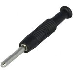 2 mm plug, solder connection, CAT O, black, 973509100
