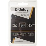 DG0032GCSDHC10-W/A-AD, Карта памяти 32GB MicroSD class 10 DIGOLDY