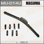 Щетка стеклоочистителя 350 мм бескаркасная 1 шт MASUMA Nano Graphite MU-014U