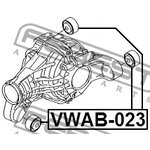 Сайлентблок подушки дифференциала Audi Q7 2007-2015 FEBEST VWAB-023