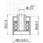 CM 6197, Ролик ГРМ Skoda Octavia 04- 2.0i опорный Trialli