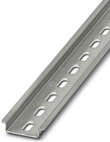 Фото 1/2 0801759, Steel Perforated DIN Rail, Top Hat Compatible, 2m x 35mm x 7.5mm