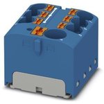 Distribution block, push-in connection, 0.2-6.0 mm², 7 pole, 32 A, 6 kV, blue ...
