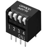 A6FR-6101, Dip Switch - Through Hole - DPST - 24VDC 25mA - 6 Position - Short ...
