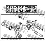0177-GRJ120RRH, Суппорт тормозной задний правый