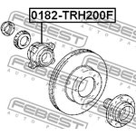 0182-TRH200F, Ступица передняя комплект