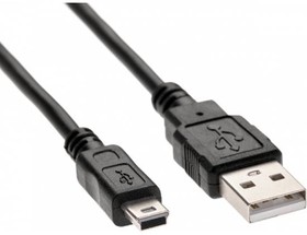 Фото 1/10 Кабель USB 2.0 A-- mini-B 5P (1м) черный TELECOM  TC6911BK-1.0M