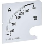 Шкала сменная для амперметра Э47 1000/5А-1.5 96х96мм IEK IPA20D-SC-1000