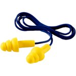 7000038199, Ultrafit Series Blue, Yellow Reusable Corded Ear Plugs, 29dB Rated