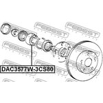 DAC3577W-3CS80, DAC3577W-3CS80_подшипник ступ. пер.!\ Lexus GS 300/LS 400/GS 430 86