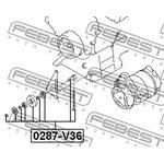 Ролик натяжной NISSAN FUGA Y50 2004.10-2009.11 FEBEST 0287-V36