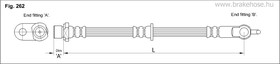 FT0770, Шланг тормозной передн прав LEXUS: RX (MCU, MHU3, GSU3, MCU3) 3.3/300/350/400H 4WD/400H FWD 03-