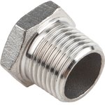 Stainless Steel Pipe Fitting Hexagon Plug, Male R 1/2in