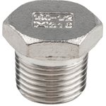 Stainless Steel Pipe Fitting Hexagon Plug, Male R 1/2in