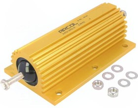 HS300 1R5 J, Резистор: проволочный, с радиатором, винтами, 1,5Ом, 300Вт, ±5%