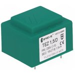 TEZ1.5/D230/15V, Трансформатор: залитый, 1,5ВА, 230ВAC, 15В, 100мА, PCB, IP00, 70г