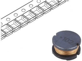 Фото 1/3 SDR1006-102KL, Power Inductors - SMD 1000uH 10% SMD 1006