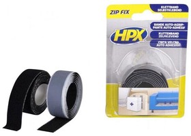 HPX-BZFHL-2001BK/2, Лента: липучка, W: 20мм, L: 1м, Thk: 2,1мм, синтетический каучук