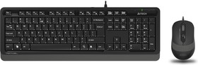 Фото 1/10 Клавиатура + мышь A4Tech Fstyler F1010 клав:черный/серый мышь:черный/серый USB Multimedia (F1010 GREY)