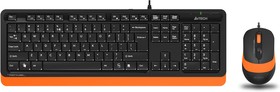 Клавиатура + мышь A4Tech Fstyler F1010 клав:черный/оранжевый мышь:черный/оранжевый USB Multimedia (F1010 ORANGE)