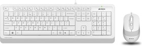Фото 1/8 Клавиатура + мышь A4Tech Fstyler F1010 клав:белый/серый мышь:белый/серый USB Multimedia (F1010 WHITE)