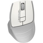 Мышь A4TECH Fstyler FG30, оптическая, беспроводная, USB, белый и серый [fg30 white]
