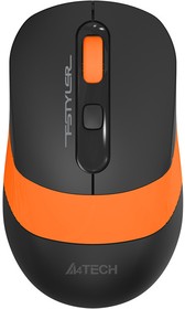 Фото 1/3 Мышь A4Tech Fstyler FG10 черный/оранжевый оптическая (2000dpi) беспроводная USB (4but)