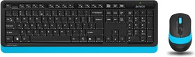 Фото 1/4 Клавиатура + мышь A4Tech Fstyler FG1010 клав:черный/синий мышь:черный/синий USB беспроводная Multimedia (FG1010 BLUE)