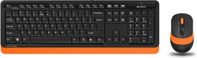 Фото 1/9 Клавиатура + мышь A4Tech Fstyler FG1010 клав:черный/оранжевый мышь:черный/оранжевый USB беспроводная Multimedia (FG1010 ORANGE)