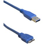USB3.0 A(M)-MICRO USB B(M) BL 1.8M, Шнур USB 3.0 A(вилка) - микро USB B(вилка) ...