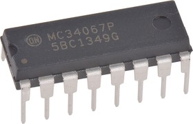 Фото 1/4 MC34067PG, MC34067PG, Dual PWM Controller, 20 V, 2200 kHz 16-Pin, PDIP